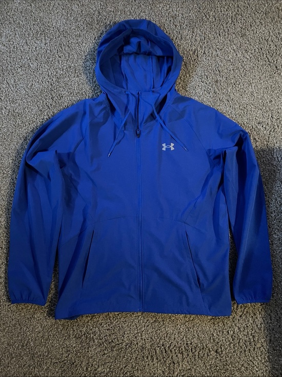 Under Armour Other - Under Armour Men's Heat Gear Blue Full-Zip Hooded Jacket
